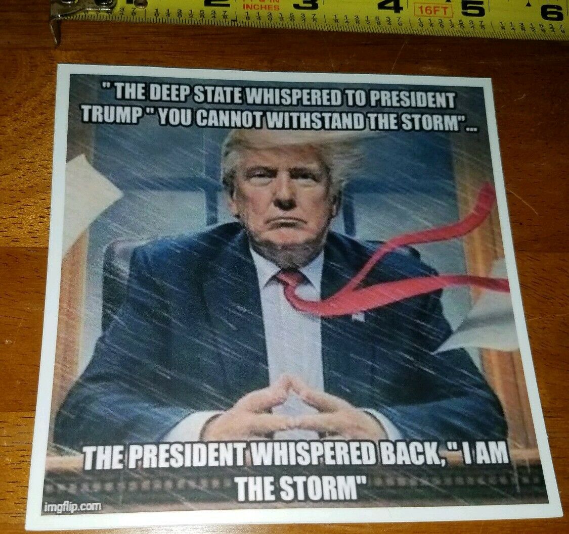 Trump Sticker: I Am The Storm! Awesome Anti Deep State Pro Trump 2020 Maga