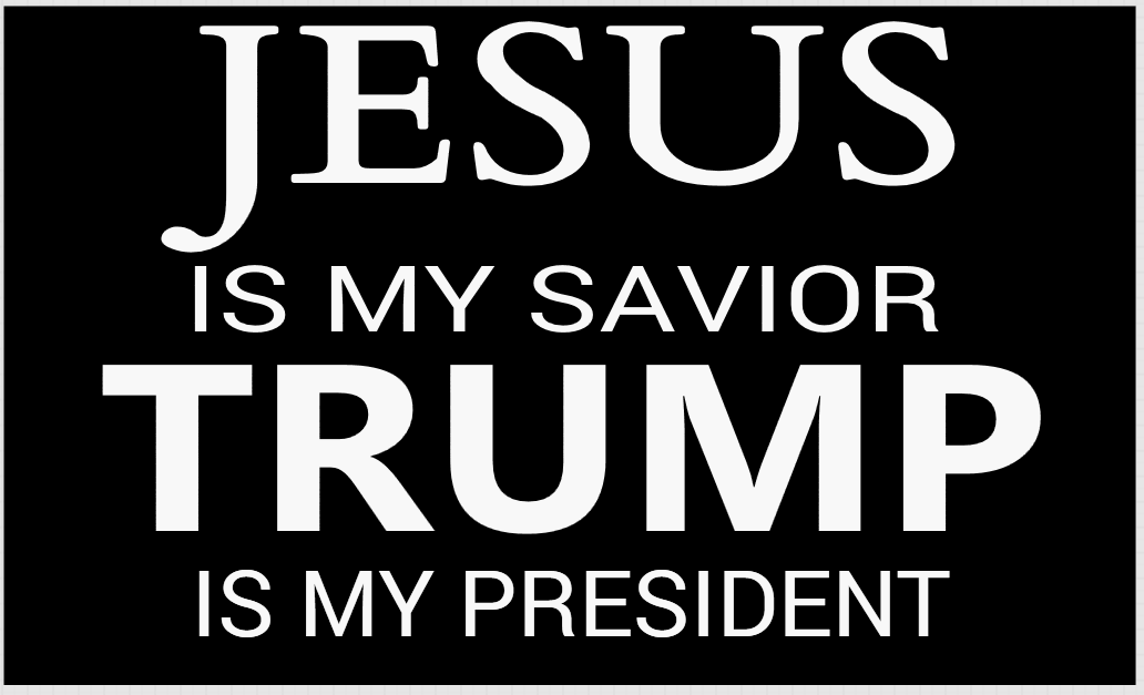 Jesus Is My Savior Trump My President Bumper Sticker Decal Christian 2020 Maga