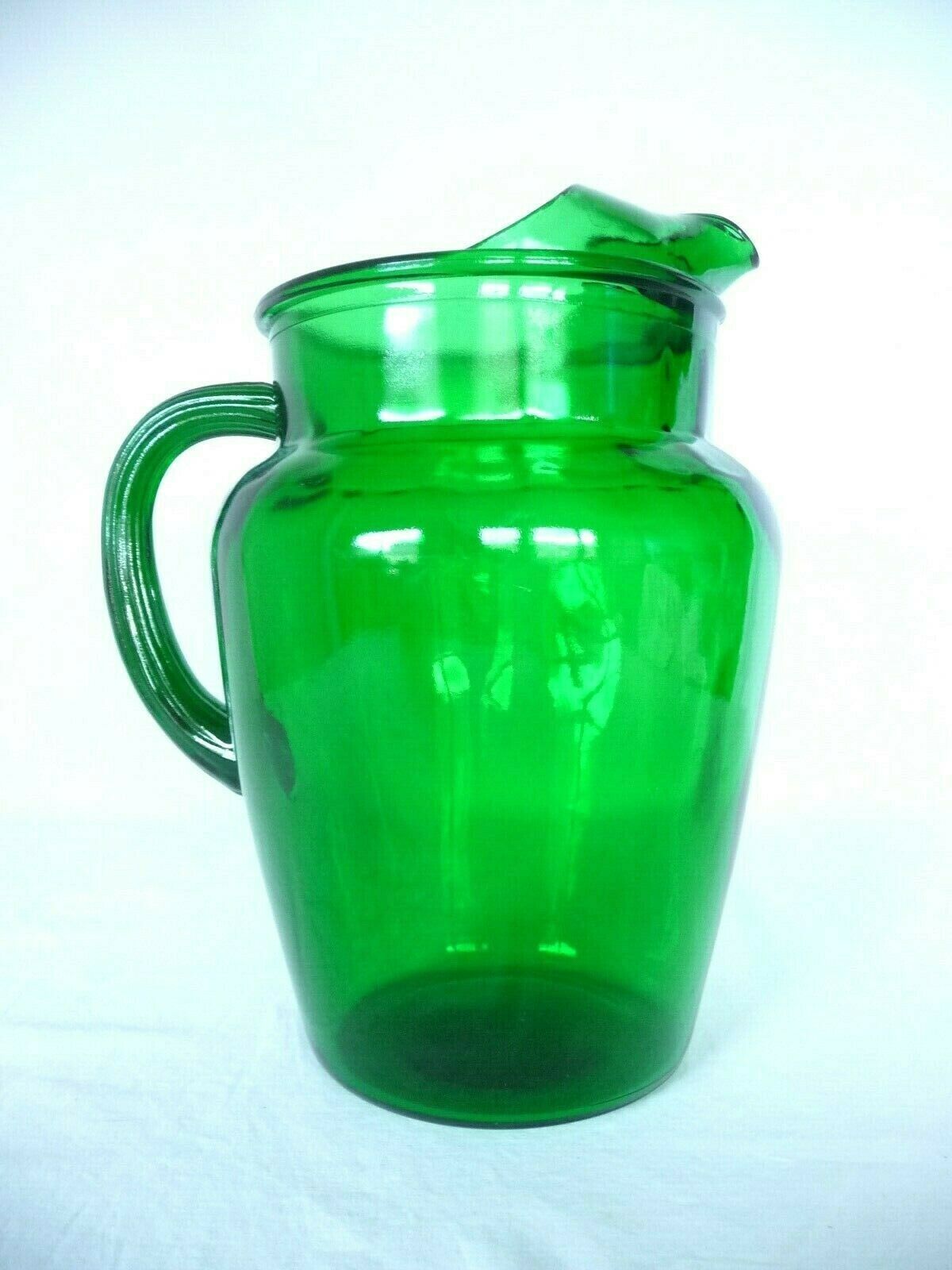 Vintage Anchor Hocking Forest Green Lipped Pitcher